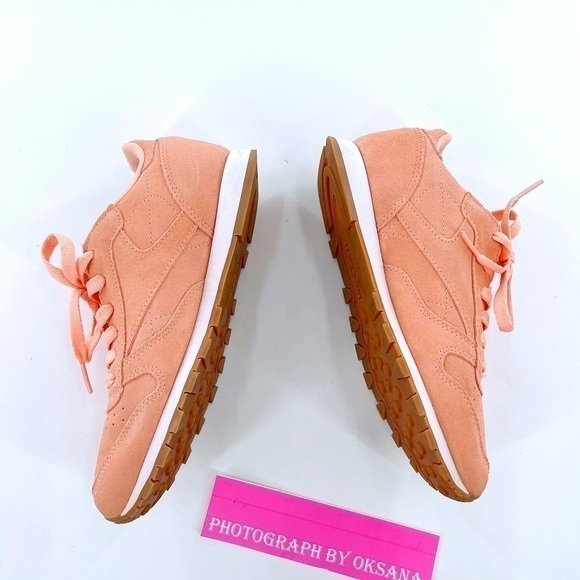 Reebok Classic Leather Pastels Desert Stone/Classic White Unisex size 4.5 W 6.5 - Picture 4 of 12